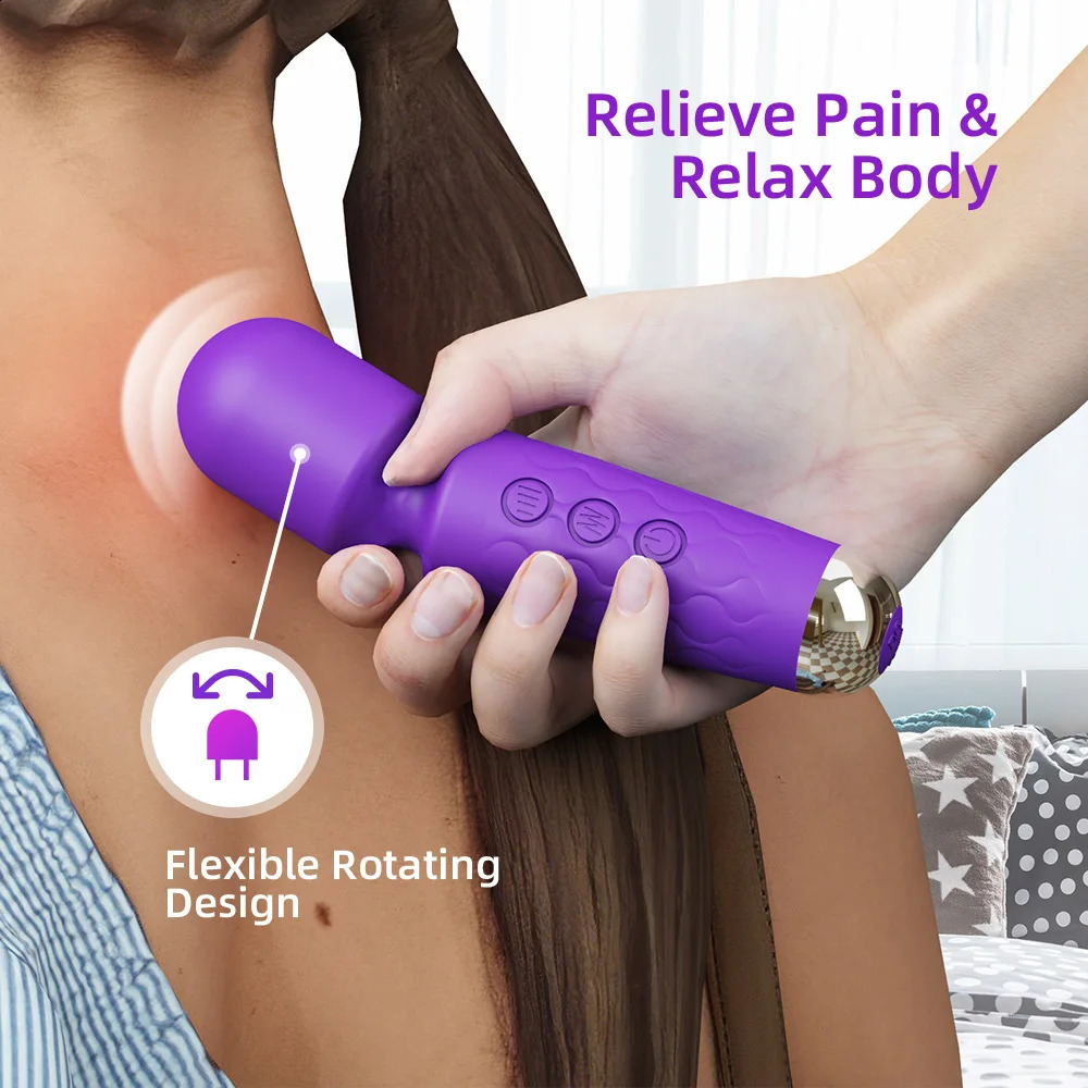 Wireless 10 Speeds Powerful AV Vibrator Magic Wand Clitoris Sex Toys For Women G Spot Massager Adult Product 240403