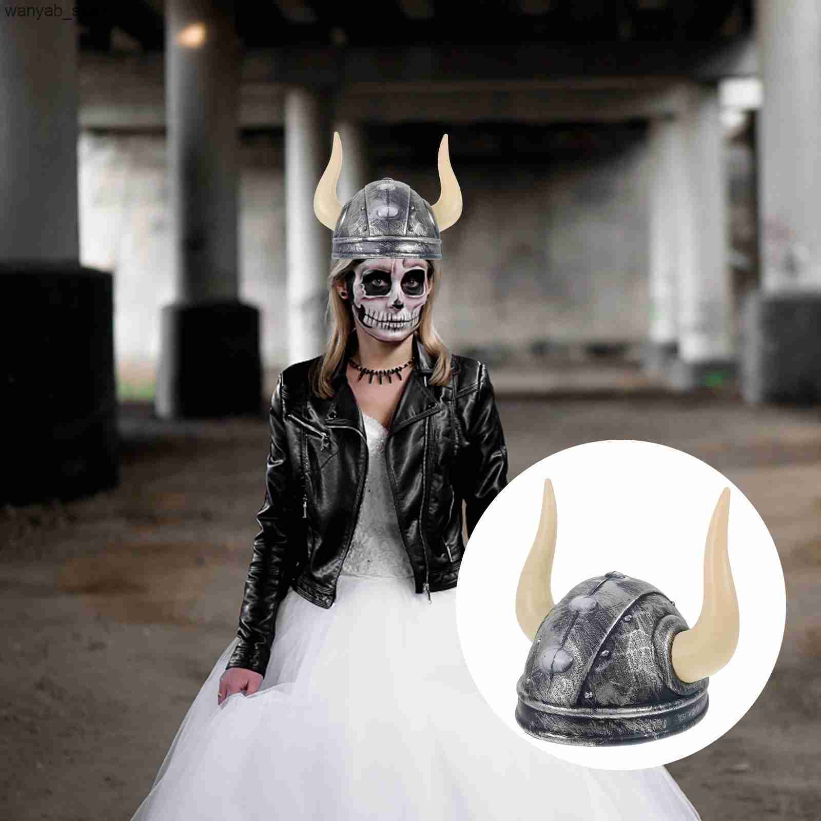 Wide Brim Hats Bucket Hats Santa Hat Cowboy Viking Costume Adult Horn Hats for Halloween Decorate Womens L240910