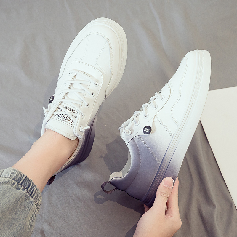 2024 Summer New Small Men's Casual Sports Dad Trendy Versatile Board Leather White Shoes
