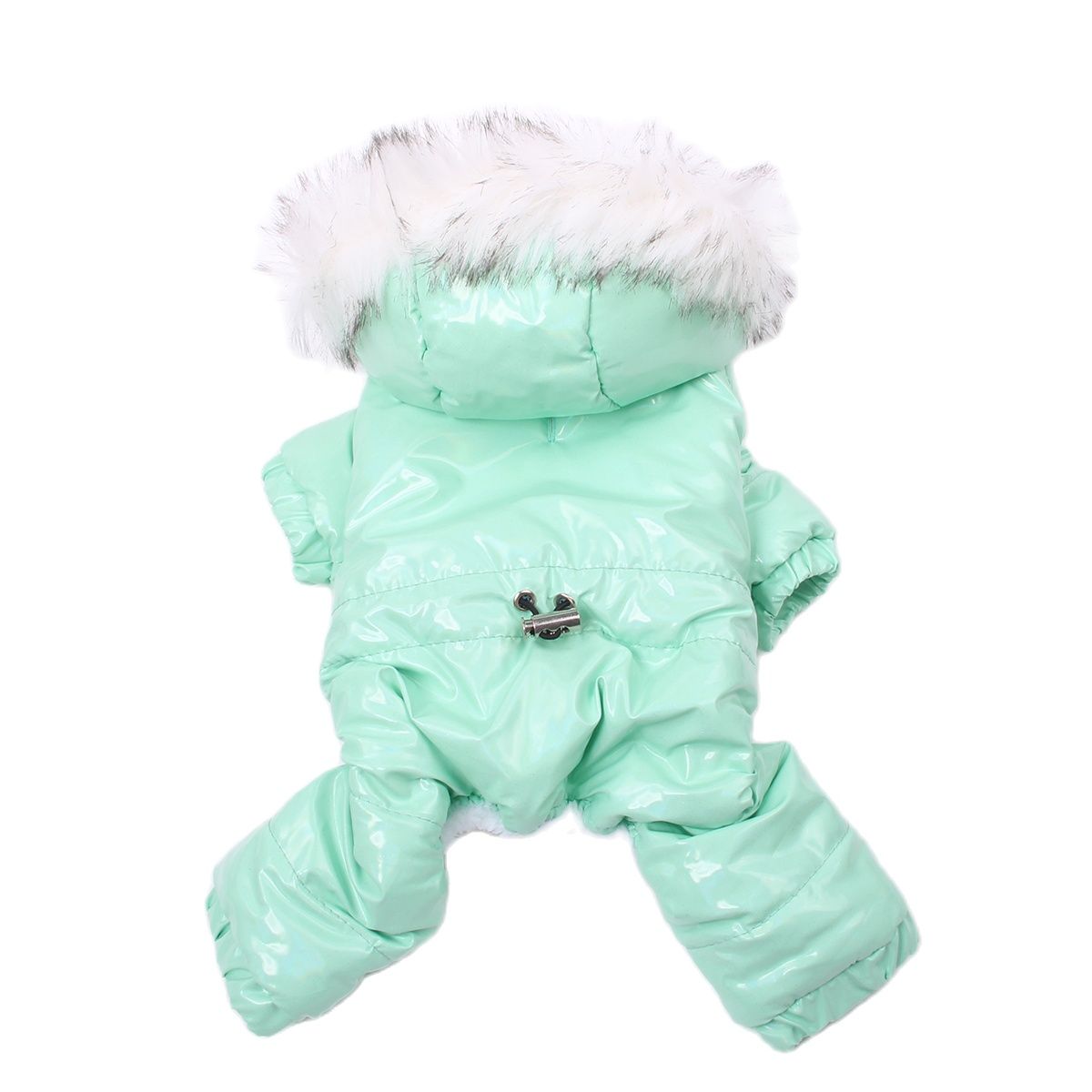 Dogs Cats Winter Jumpsuit Down Jacket PU Leather Waterproof Clothes Pet Puppy Coat Jacket Warm Outfit