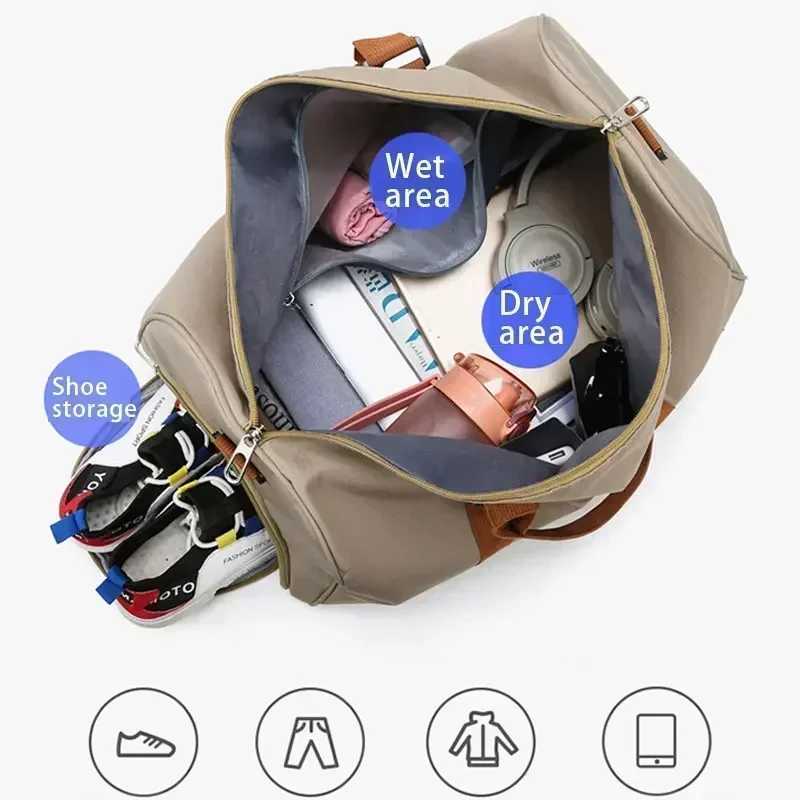 New Yoga Bag Fashion Luggage Fitn Gym Bag Men And Women Ieisure Sports Handbag Travel pack Swimming PackageXJ241106