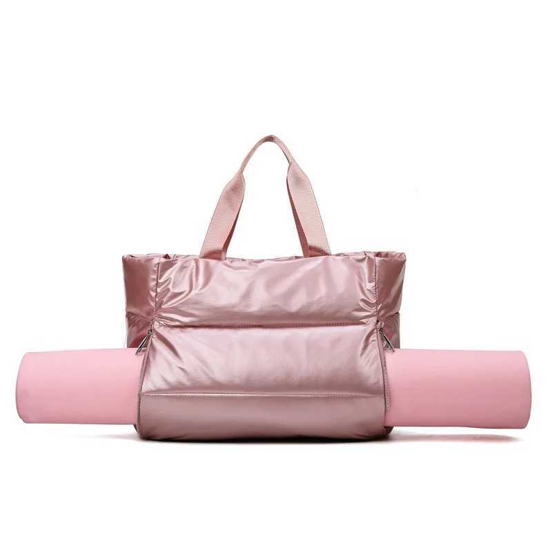Winter Yoga Mat Bag Women Gym Bag Tote Fitn Sports Large Travel Shoulder Zipper Storage Bags Ladies Wet Dry Pack HandbagsXJ241106