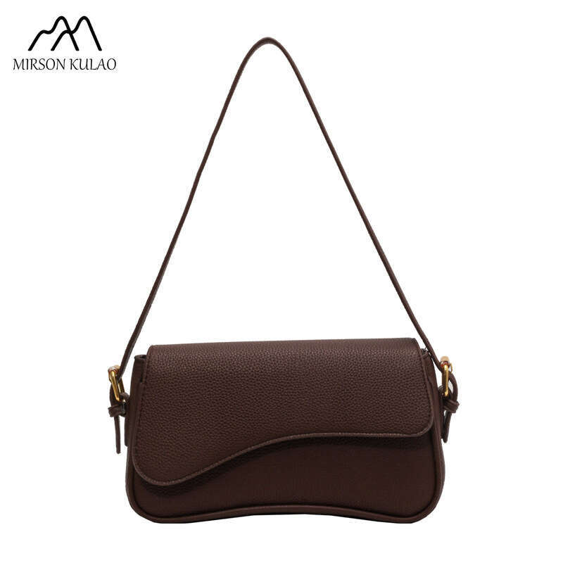 2024 The New Fashion Texture Lychee Grain Small Square Simple Commuting Everything Single Shoulder Crossbody Bag