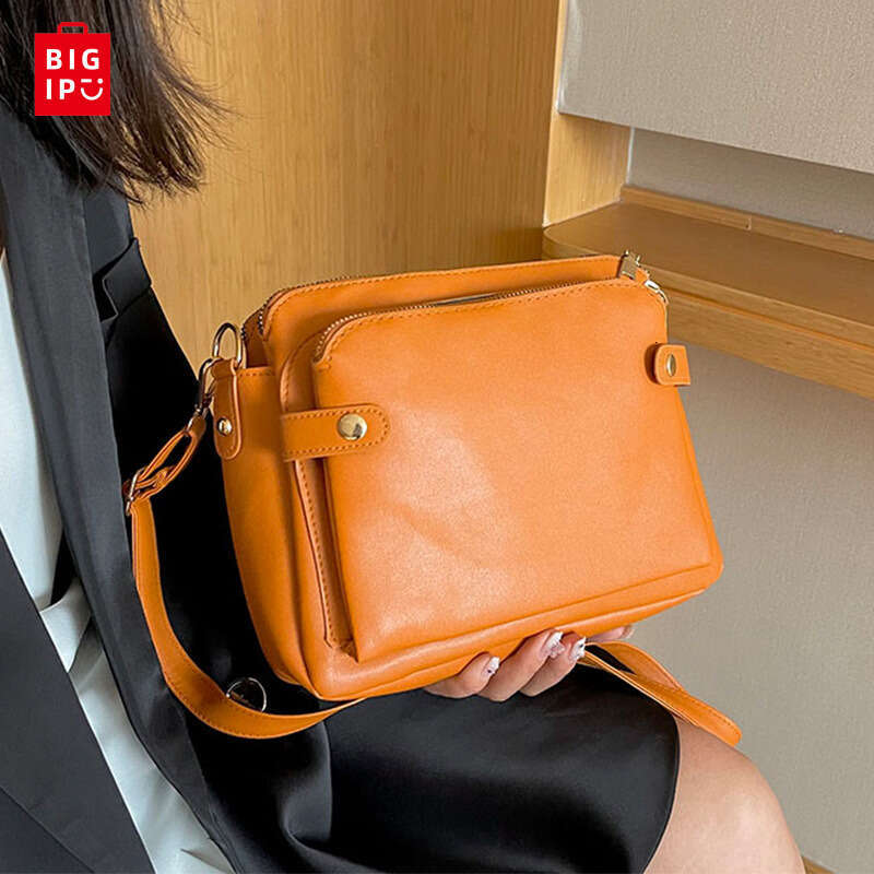 Designer Bag Retro Soft PU Leather Solid Shoulder Bags Luxury Multi-Layer Crossbody Bag Messenger Pouch Purse Wallet Decor