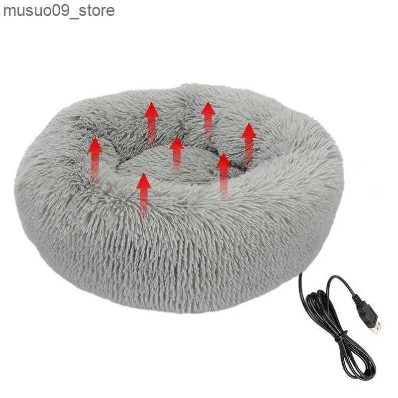 kennels pens Electric heated dog bed soft and comfortable pet heating pad USB charging cat pad warm indoor pet bed in winter heated dog nest L240910
