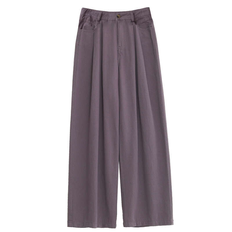 CHIC VEN Women Denim Pants Loose Casual High Waist Draping Or Dragging Jeans Wide Leg Pant Female Trousers Summer 2024