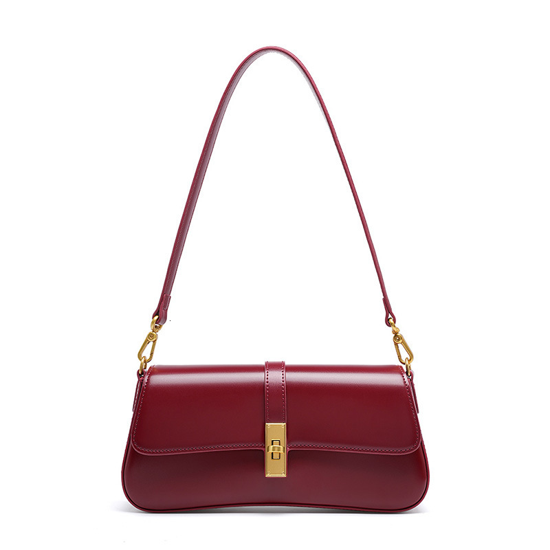 High Quality And Niche Cowhide Stick High-End Underarm Women's New Versatile Single Shoulder Crossbody Bag Knitting Style Patent Leather BagVoyag