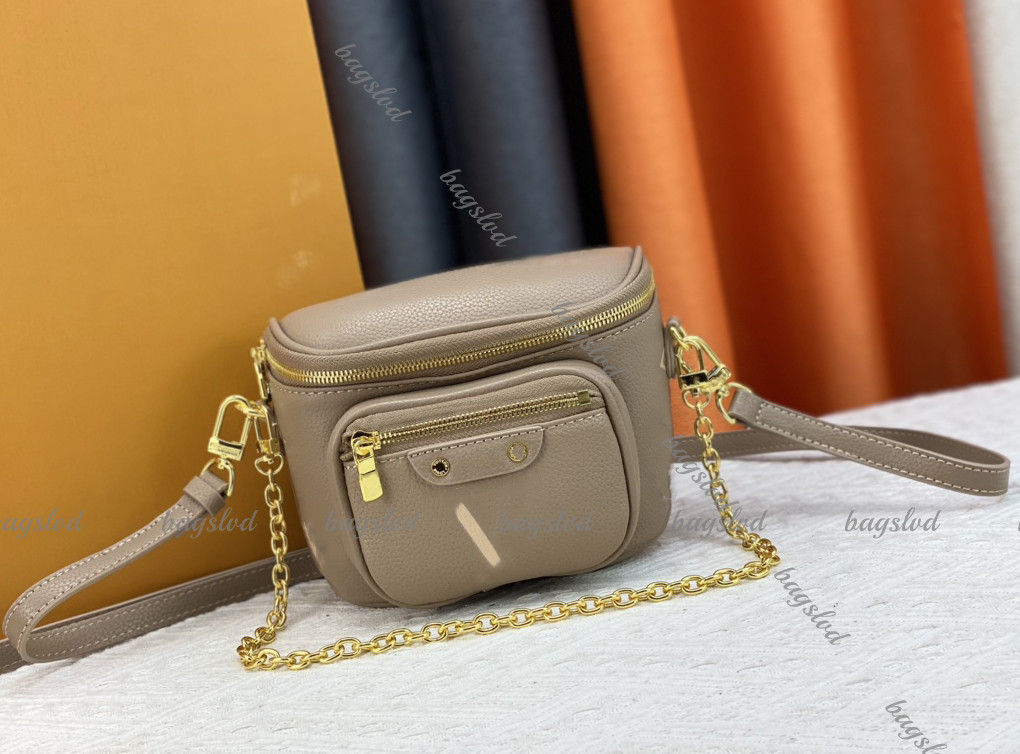 crossbody bag bumbag designer bag women luxury shoulder bag mini bumbag woman handbags Gradient leather cross body bags Chain Bum bag lady bag khaki flower embossing