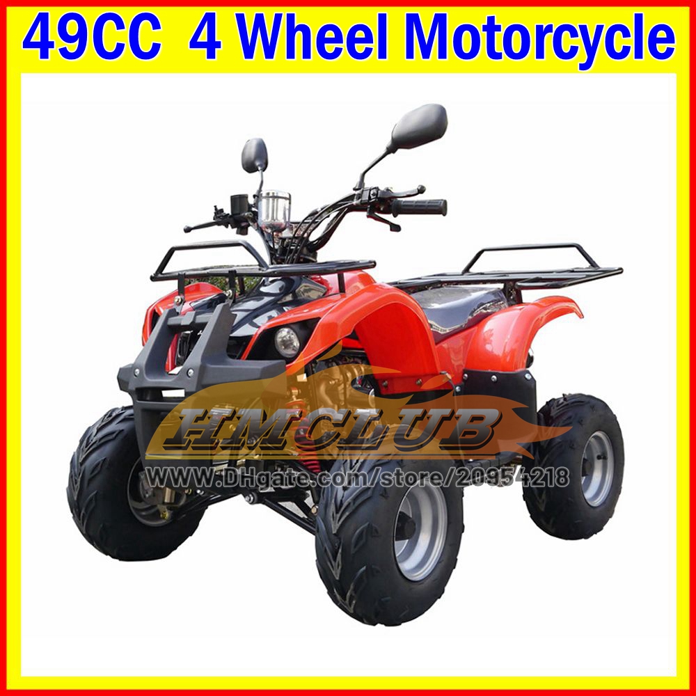 NEW Kids Adult ATV UTV MOTO 49CC 50CC 2 Stroke ATV OFF-road Motorcycle Green Blue Orange Red Racing MOTO Trail Dirt Bike Gasoline 4 Wheel Motorbike Fo