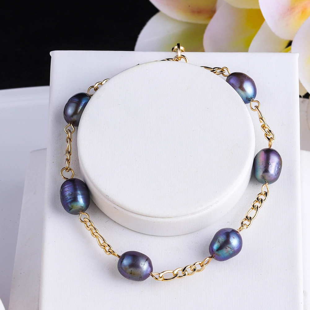 Cring Coco Pearl Earring Set Freshwater Pearl Womens Bracelet Necklace Set Necklace and Necklace Jewelry Set 241106