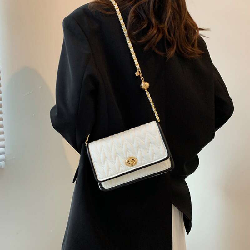 Designer Bag Fashionable Women's Shoulder Bag New Simple Chain Texture Small Square Bag Light Luxury Party Crossbody Bag Purses And Handbags