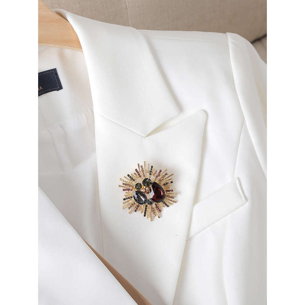 Women's Winter Retro Casual Irregular Jacket Commuting Solid Double Breasted Suit Half Skirt Two-Piece Set