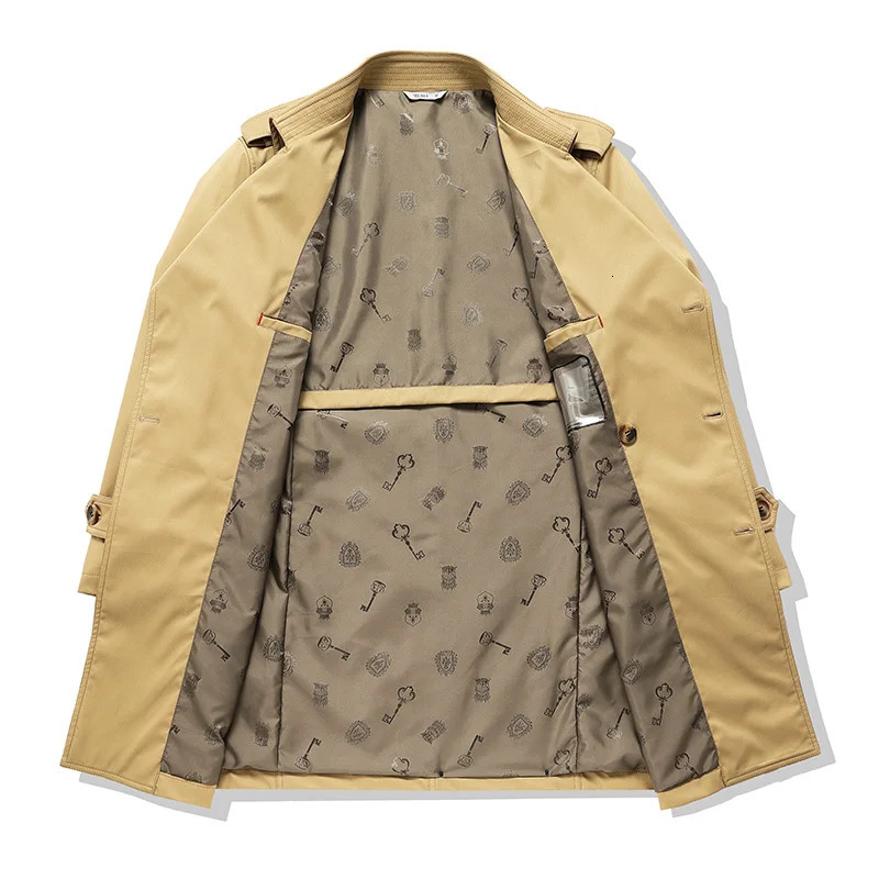 Classic mens trench coat 8XL Plus size windproof high-quality business casual windbreaker mens clothing super heavy rain cape A5F7987 241106