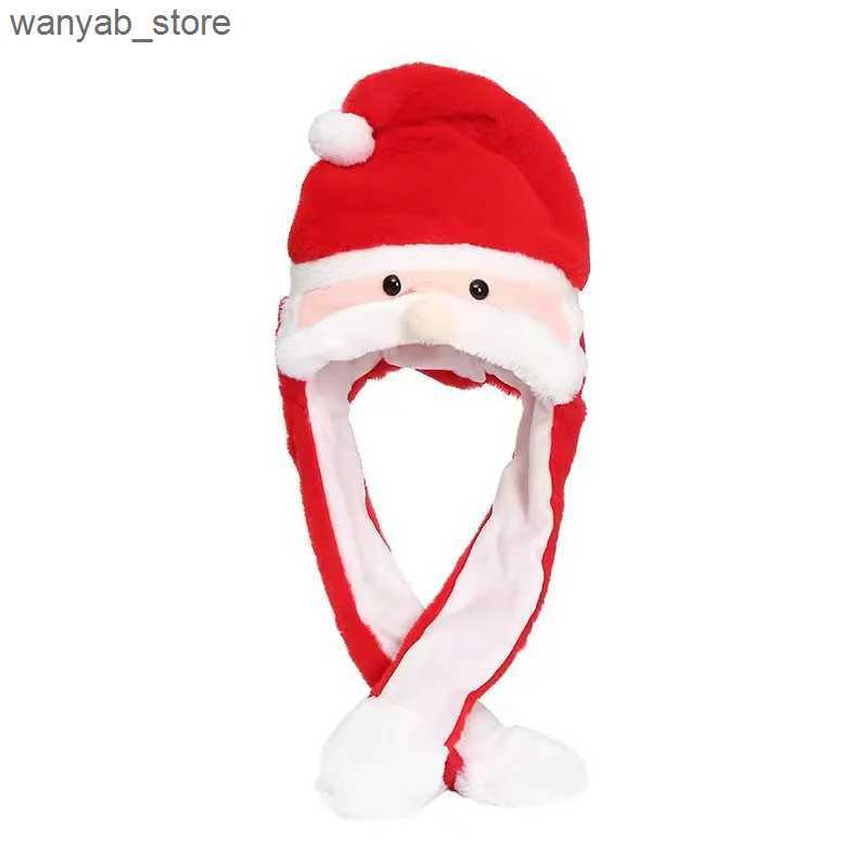 Wide Brim Hats Bucket Hats New Santa Claus Christmas Hat Soft Plush Head Cover Hat Boys Girls Women Headgear Decorative Party Hats L240910
