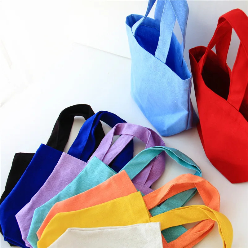 Shoulder bag foldable picnic bag small handbag simple canvas bag womens black shopping bag large capacity student lunch box 241105