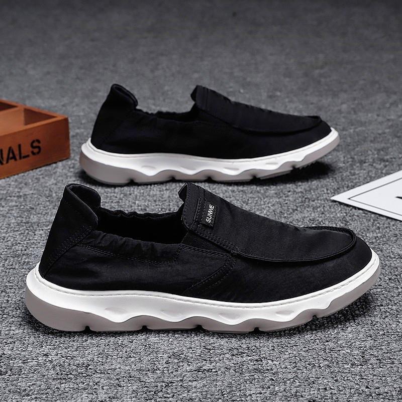 2024 Summer Canvas Men's Casual Board Step on Breathable Work Old Beijing Cloth Trendy Shoes