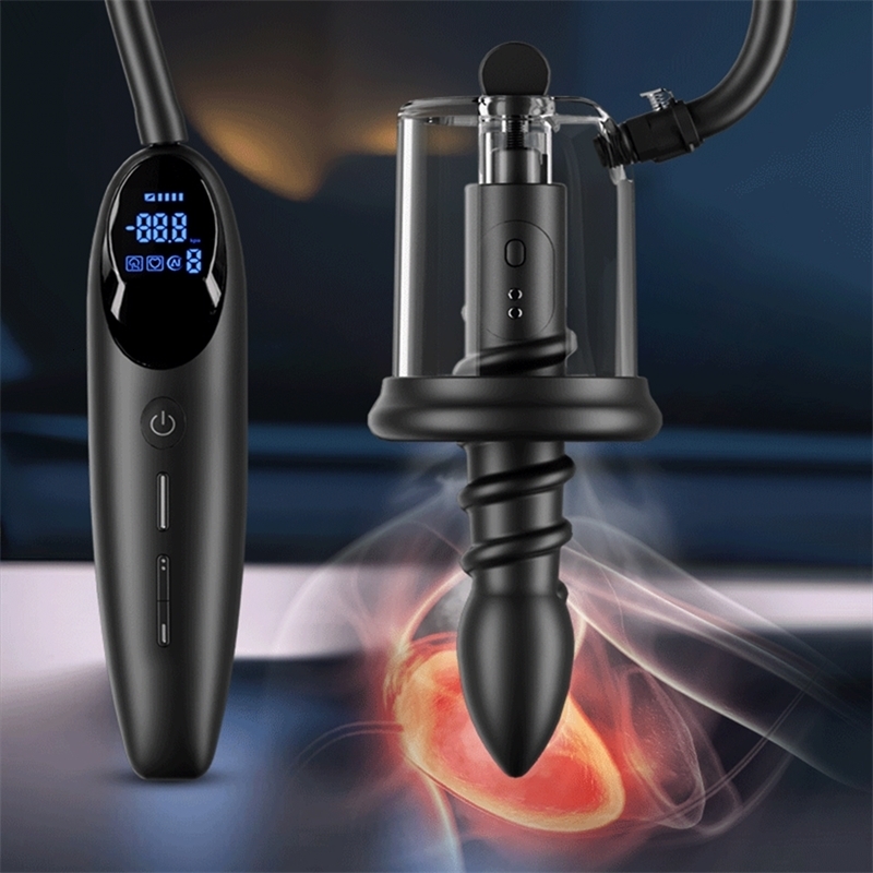 Electric Vibration Sucking Anus Pump Male Anal Sex Toys Vibrating Butt Plug Vacuum Sucker Prostate massager For Men Tool 241105
