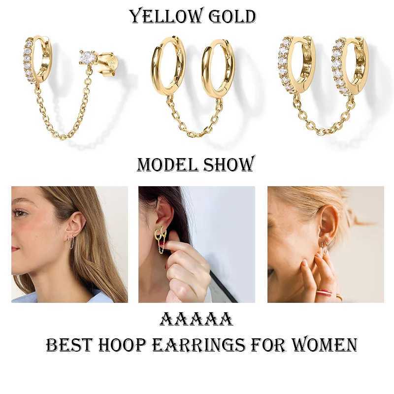 14K earrings pendant chains bracelets charming jewelry wedding 925 for girls luxurious high-quality fashionable zircon gold stud gift plated pattern X