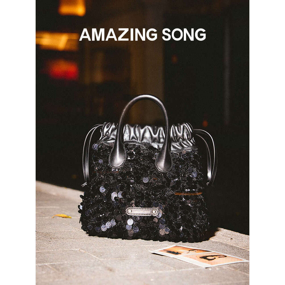 Amazing Song 2024 NEW Collection Hobo Black Sequin Evening Bag