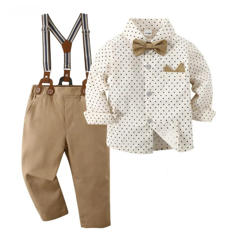 Baby Boy Wedding Suit 3 Pcs Outfit Matching Birthday Party Clothes Sets Children Elegant Kids Formal Occasions Costume 241106
