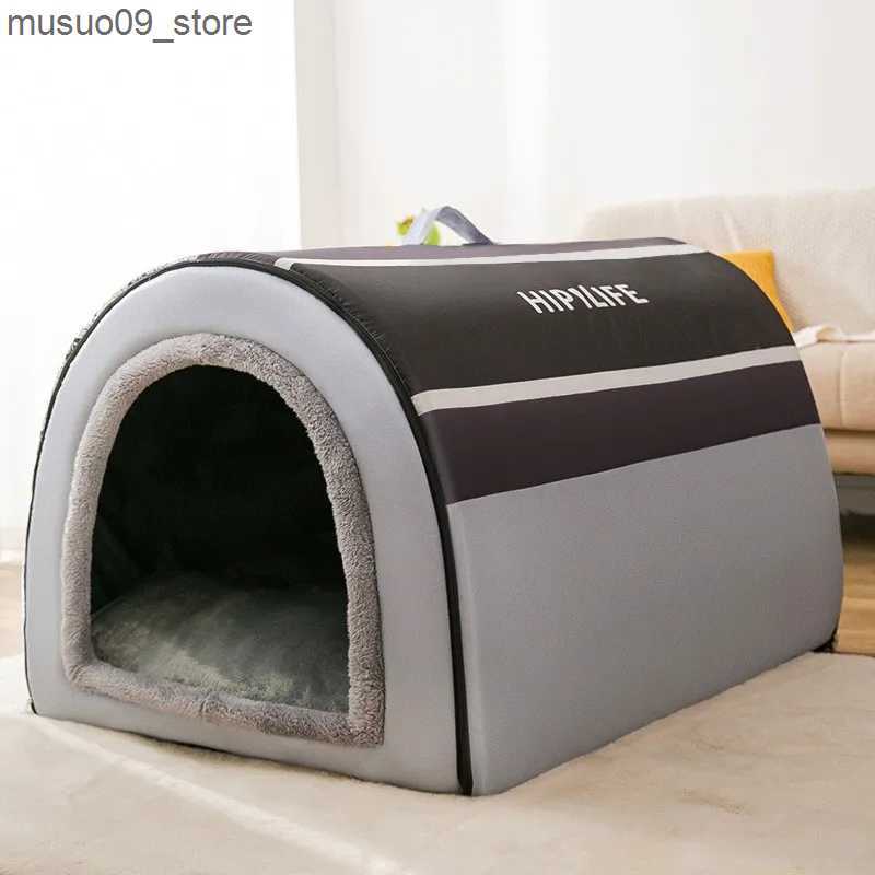 kennels pens New Winter Warm Folding Dog House Dog Bed Pet Supplies Small and Medium sized Dog Warm Pet Supplies Puppy Cave Sofa L240910