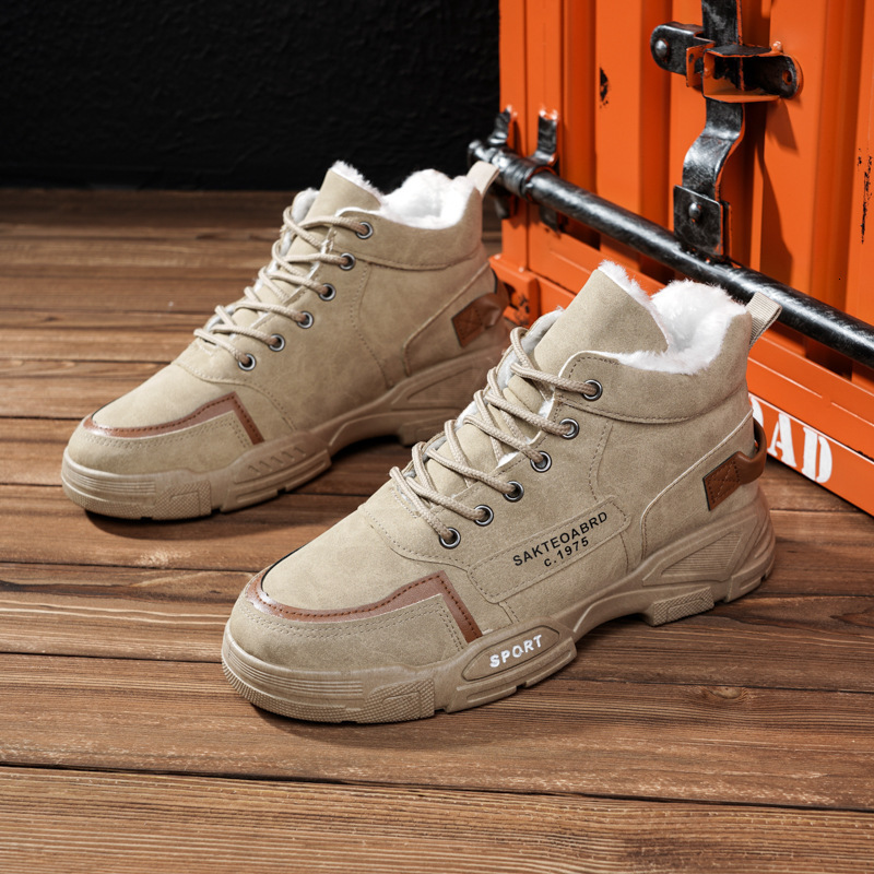 2025 New Winter Fashion Plush Cotton Men's Shoes Designer Warm And Anti Slip Platform Boots Outdoor Leisure Sports Shoes Botas Masco