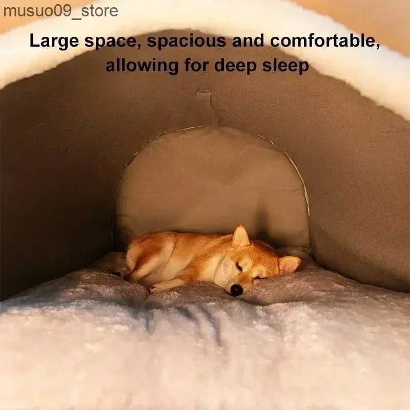 kennels pens New Dog House Warm Winter Dog House Mat Detachable and Washable Dog Bed Nest Deep Sleep Tent Suitable for Medium and Large sized Dog Hous