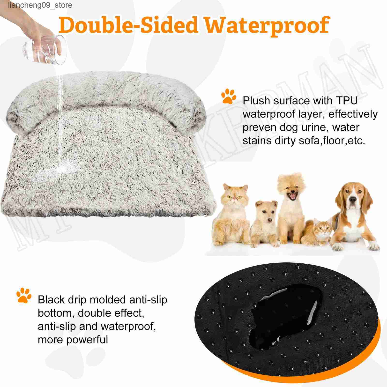 kennels pens Dropshipping pet dog bed sofa pet bed warm nest washable soft furniture protective pad cat blanket big dog sofa L240910