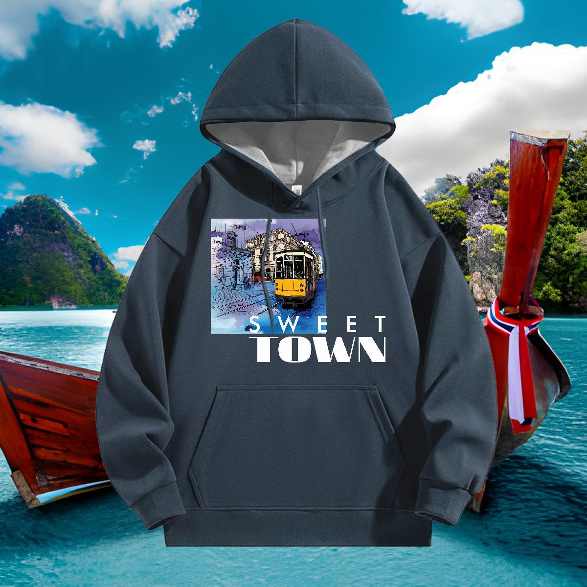 Customized Hoodie For Man Warm Mens Hoodie US Size Clothes Street Wear Breathable Hooded Collar Thick Plush