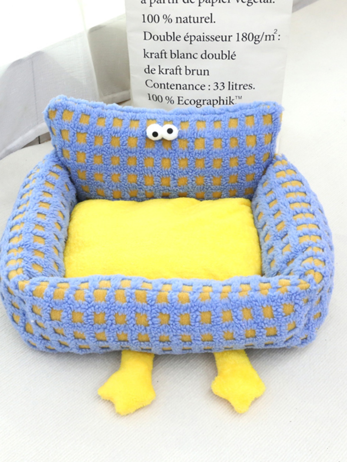 Internet Celebrity Dog Bed Suitable For All Seasons, Autumn And Winter, Thick Velvet Cat Kennel, Puppy Bed, Cat Sofa, Detachable And Washable Small Do