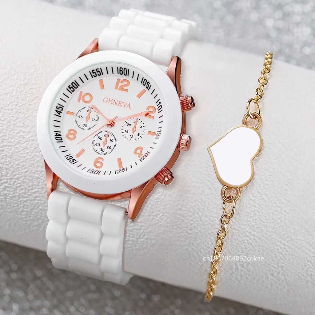 2PCS set casual womens watch bracelet set luxury watch Brunei Yinshi fashionable quartz Fem watch no box X241106
