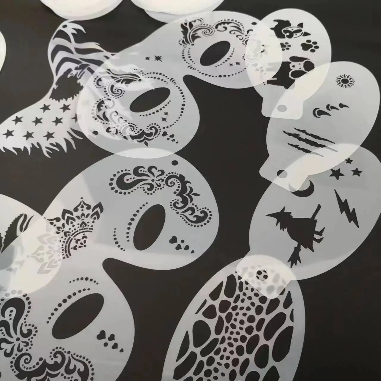 Halloween Christmas Shape Painting Pet Washable Children Tattoo Template 241105