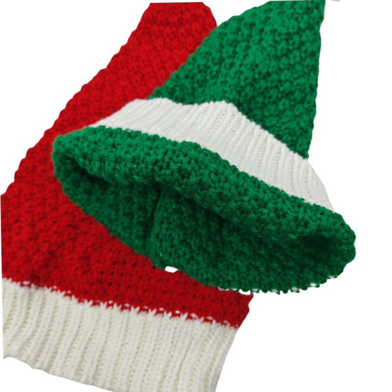 High quality design, men and women Knitted woolen ear warm headband, Santa Claus hat, rolled edge pullover hat