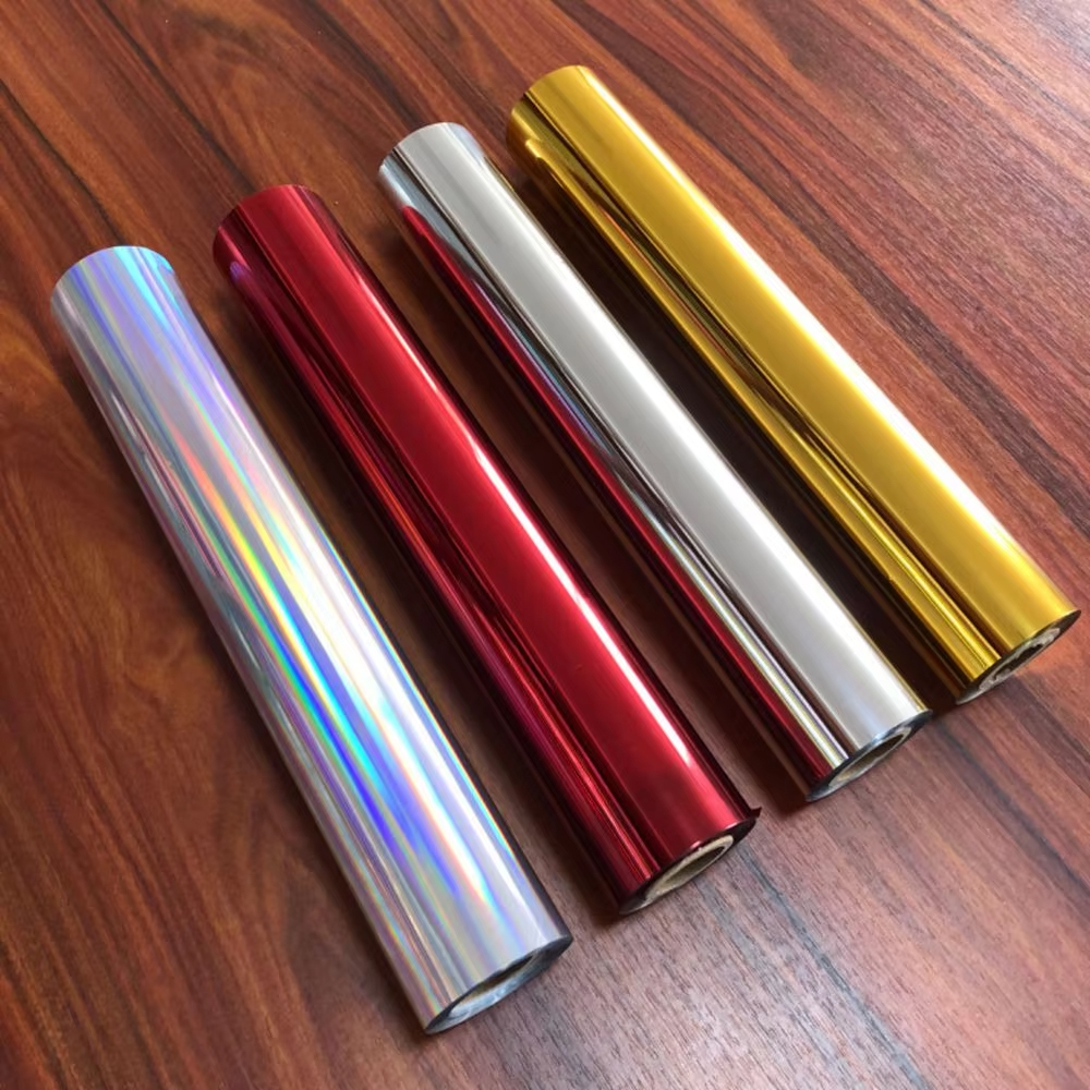 New Arrival PET Toner Foil for DIY Printing for Making Cards Available in Gold Silver Red Blue Holographic Colors