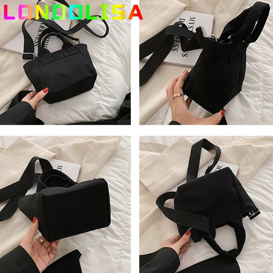 Fashion small canvas handbag womens large capacity shoulder cross body bag casual travel shopping handbag Sac A Main 241105