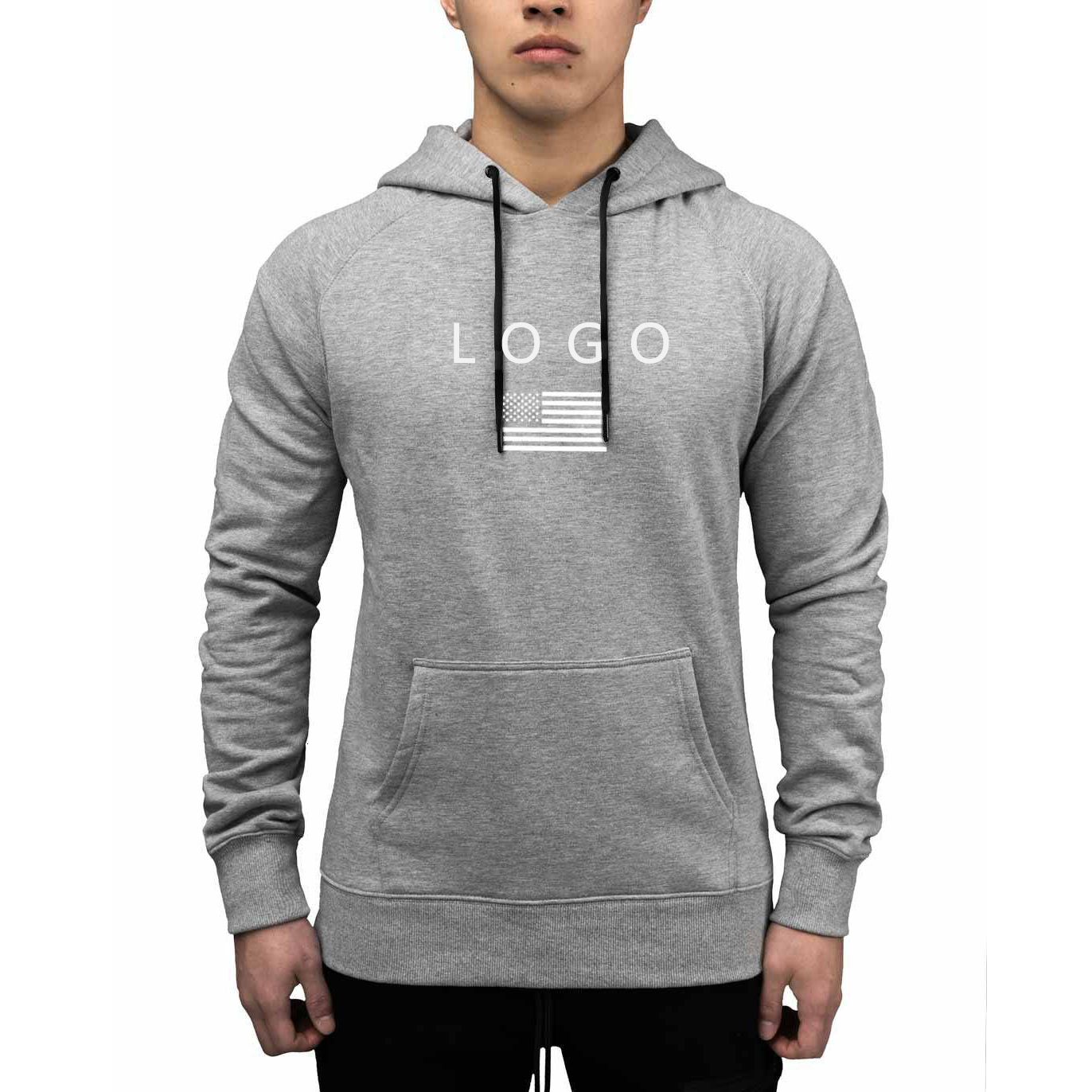 Hoodie Fitness Men Gym Sports Clothing Men's Workout Wear Fitness Solid Compression Wholesale And Custom