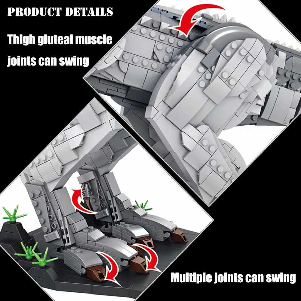 Blocks Jurassic Park Dinosaur World Building Blocks Tyrannosaurus Rex Bricks Sets Brachiosaurus Boy Toys Children Christmas GiftsY241106507W