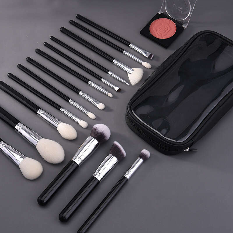 15Pcs/Set Makeup Brushes Private Black Soft Goat Hair High Quality Foundation Brush Powder Eyeshadow Cosmetics Tools