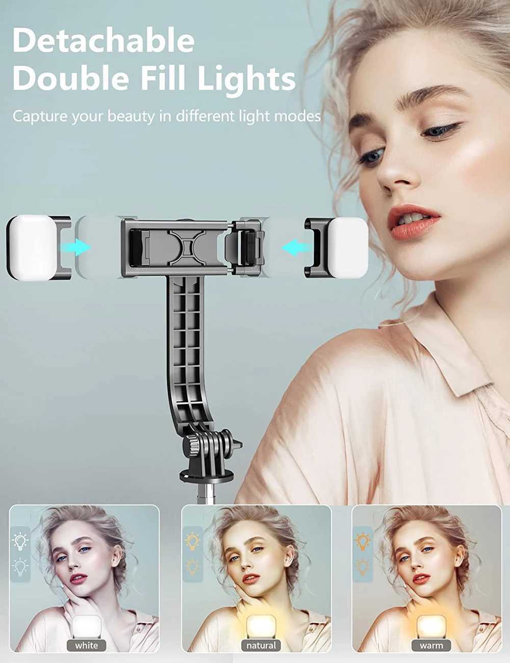 The latest popular extension selfie stick for Android and iOS 2023 as well as the filling light tripod with remote shutter control Y241106