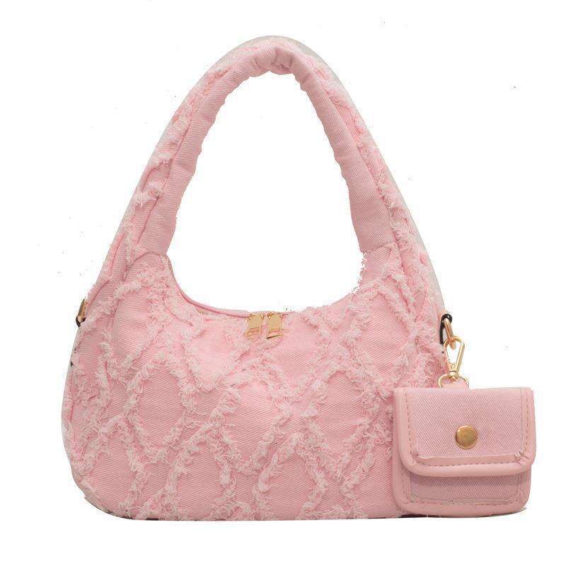 Designer Bag Small Denim Shoulder Bags For Women Luxury Designer Handbag And Purse 2024 Female Casual Tote High Quality Armpit Bag New Clutch