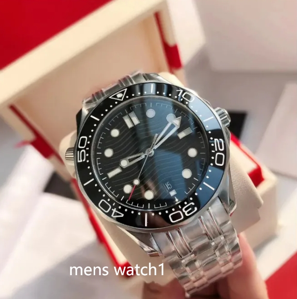 watch mens mechanical movement business luxury watch stainless steel bracelet black rubber strap waterproof couple pair watches 41mm gold watches with box