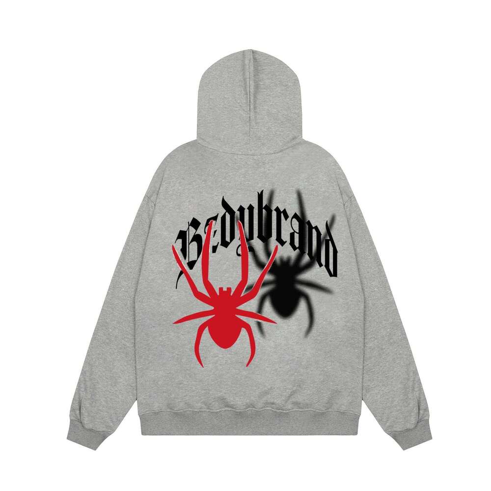 shanshi spider hoodie American fashion brand spider print hooded sweatshirt men and women hip-hop high street loose fitting pullover hoodie for couple