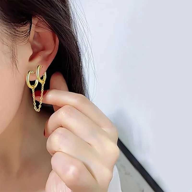 14K earrings pendant chains bracelets charming jewelry wedding 925 for girls luxurious high-quality fashionable zircon gold stud gift plated pattern X