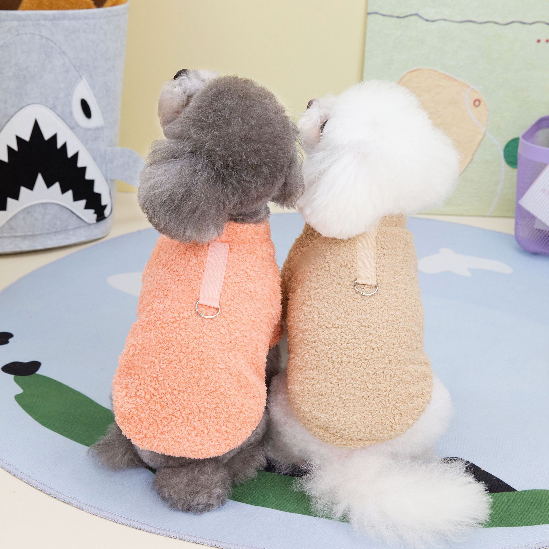 Best Quality Dog Winter Clothes Coral Fleece Dog Blank Hoodie Solid Color Soft Pet Pullover Clothing