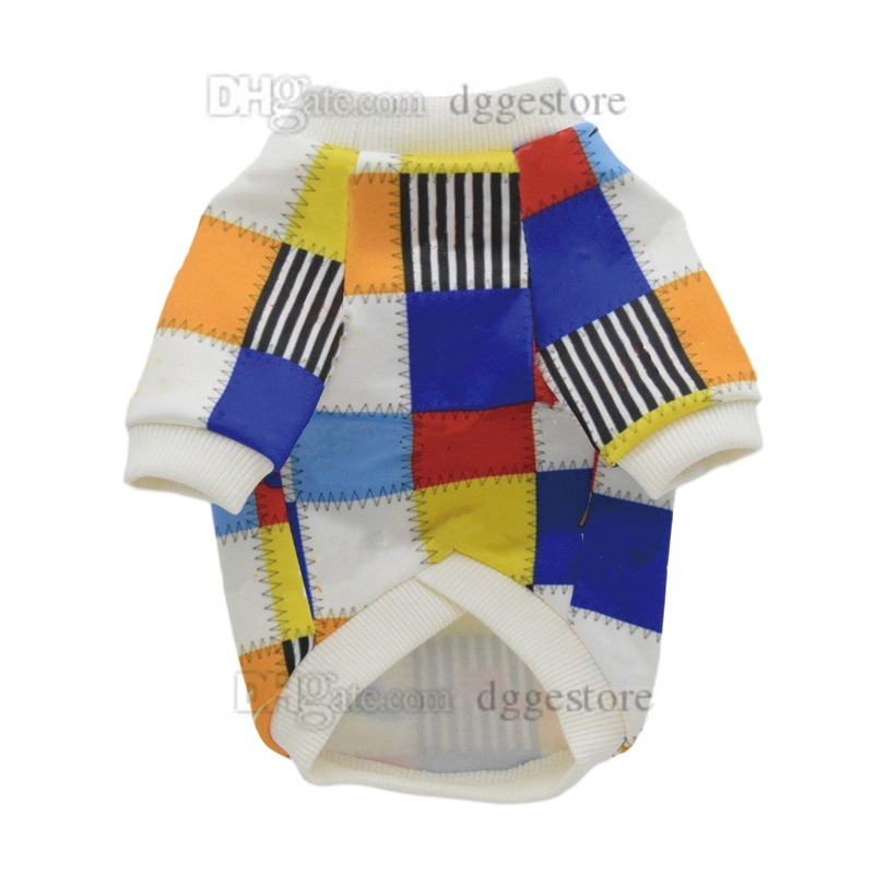 free shipping Designer Clothes Apparel ic Hook Pattern Shirts Soft Sweatshirts Spring Autumn Seasons Stretchy Sweater for Small Dog XXL A895