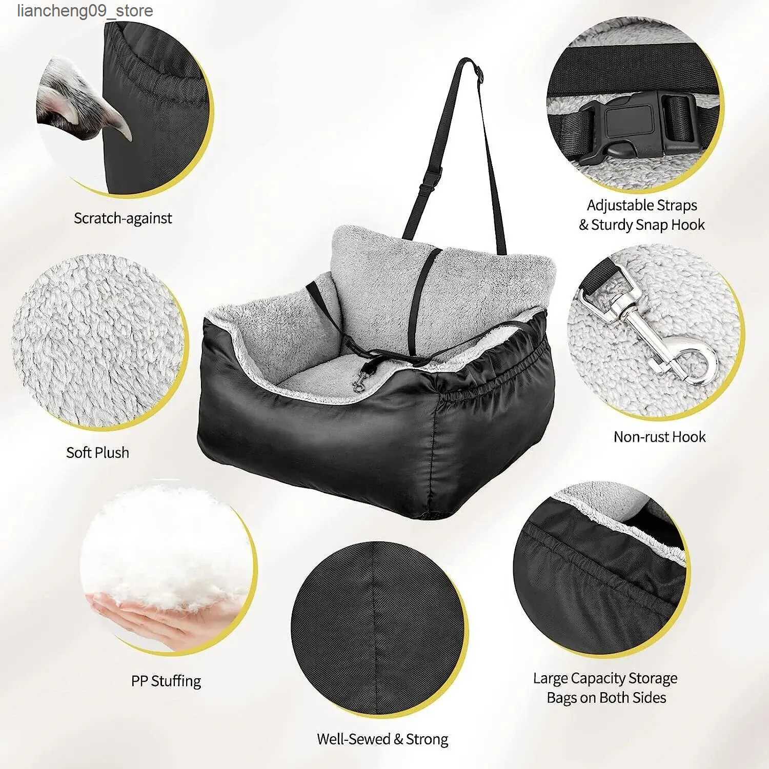 kennels pens Pet car seats are used for large and medium-sized dogs washable dogs pet boosters pet car seats and detachable dog beds L240910