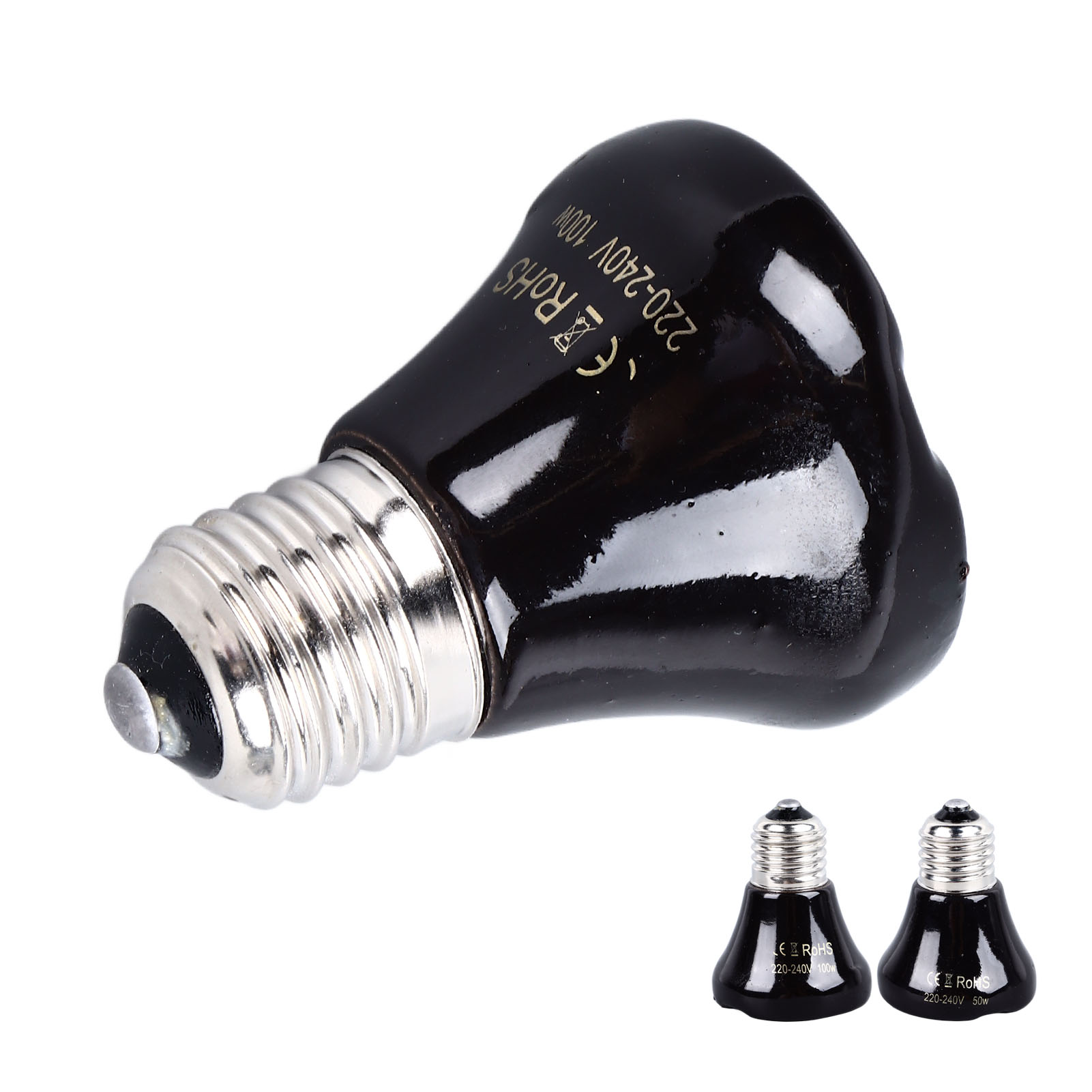 Reptile Heat Lamp Ceramic Heat Emitter No Light Emitting Heat Bulbs for Chicken Cats Parrots Reptile Heat Lamp Reptile Heat Bulb