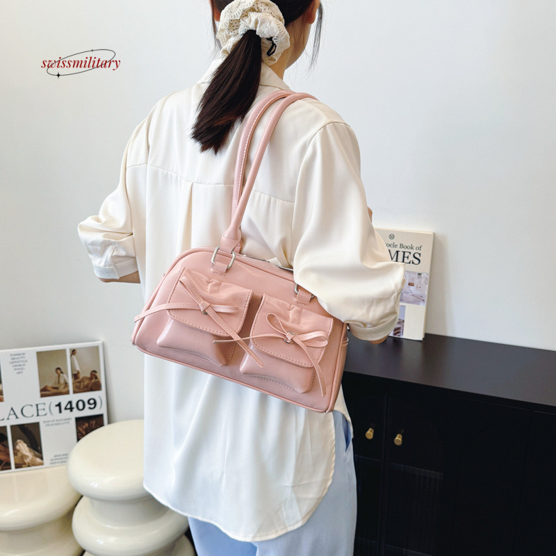 Luxury Underarm Women's 2024 Korean Edition New Fashionable Simple Small Square Bag Large Capacity Commuter Single Shoulder Handbag #26 swissmili