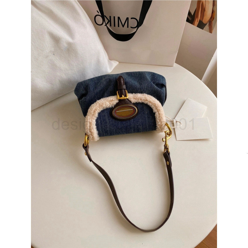 Bag Designer Fashion Classic 10a Top Nikiduncks Woman Handbagevening Bags Design Western Cowboy Lamb Wool Shoulder for Women 2024 New Te