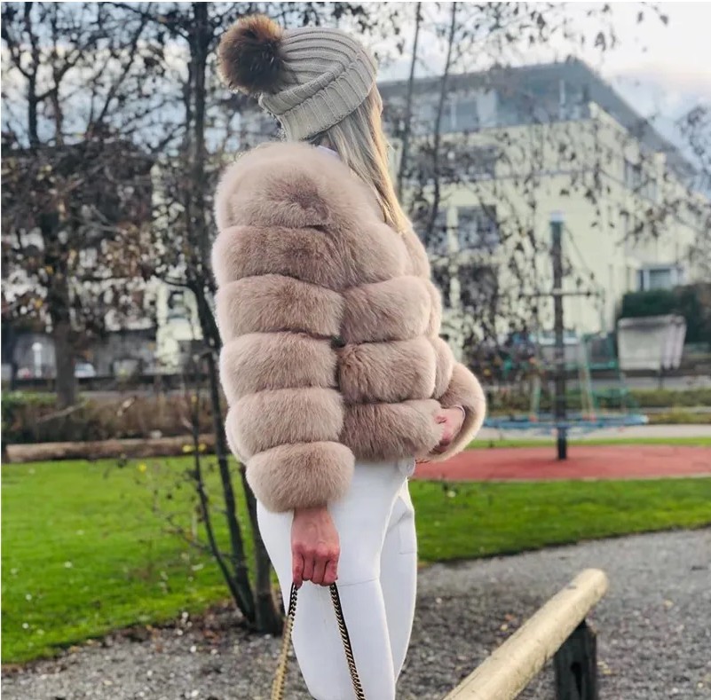 2024 Women Faux Fur Coat Autumn Winter High Quality Fluffy Short Coat Faux Fox Fur Jacket Ladies furry Fashion Tops